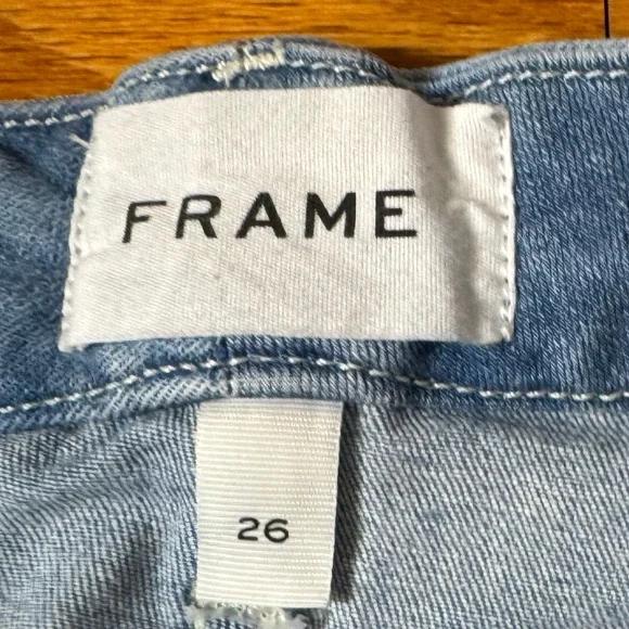 Frame Le Super High Mini Boot Slit-Hem Jeans In Danbury 26 - Picture 4 of 12